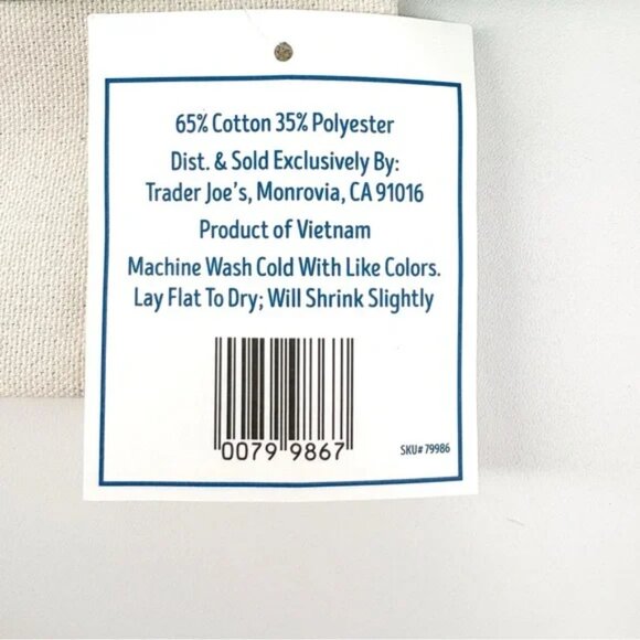 SUPER CUTE Trader Joe's Spring Limited Edition Mini Tote Bag - BLUE! - Picture 6 of 7